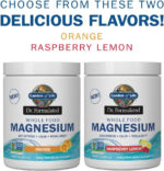 Garden of Life Dr. Formulated Whole Food Magnesium 197.4G Powder Orange,40 Servings, Non-Gmo, Vegan, Gluten & Sugar Free Supplement with Probiotics - Best for Anti-Stress, Calm & Regularity - Free & Fast Delivery