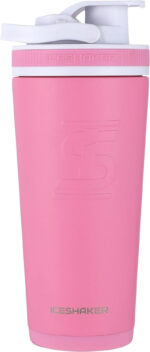 Ice Shaker 26 Oz , Stainless Steel Protein Shaker, as Seen on Shark Tank, Reusable, Gym Water Bottle, Black