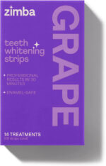 "Zimba Spearmint Fresh Teeth Whitening Strips - Vegan & Enamel Safe! Quick Results for Coffee, Wine, Tobacco, and More! 14-Day Treatment - Experience the Refreshing Power of Spearmint!"