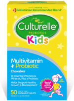 Culturelle Kids Complete Chewable Multivitamin + Probiotic for Kids, Ages 3+, 50 Count, Digestive Health, Oral Health & Immune Support - with 11 Vitamins & Minerals, Including Vitamin C, D3 & Zinc - Free & Fast Delivery