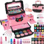 "Princess Glamour: 54-Piece Washable Makeup Kit for Girls - Safe & Non-Toxic - Perfect Birthday Gift for Young Fashionistas (Pink)"