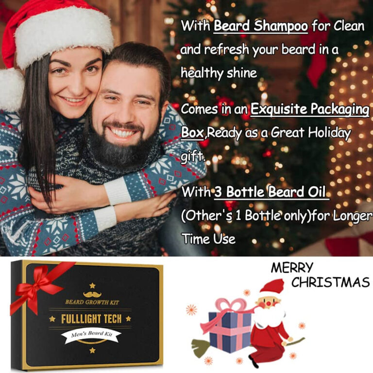 "Ultimate Beard Grooming Kit: Complete Care Package with Beard Wash, Oil, Balm, Comb, Brush, Scissor - Perfect Gift for Men and Husband"