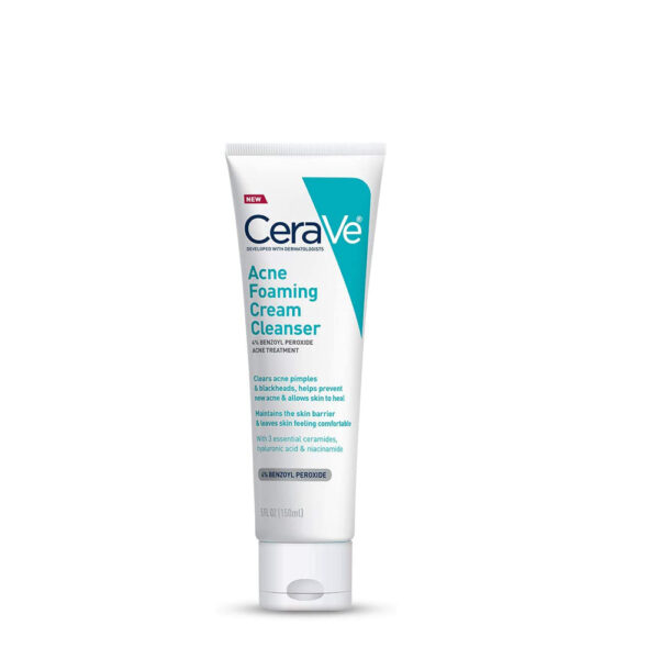 CeraVe Acne Foaming Cream Cleanser-Cleanses and Clear Acne-5fl.oz/150ml