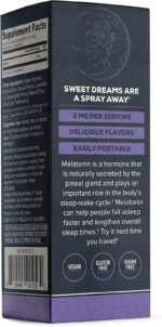 Melatonin Instant Mist Liquid Sleep Aid Spray - Lavender