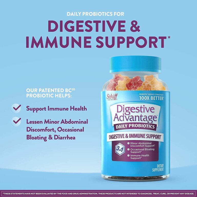 Digestive Advantage Probiotic Gummies for Digestive Health: Daily Probiotics for Optimal Gut Health and Relief from Occasional Bloating and Abdominal Discomfort - 80 Count, Natural Fruit Flavors