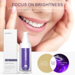 "Introducing the Ultimate Purple Teeth Whitening Booster - Say Goodbye to Stains and Yellowing with our Colour Corrector Toothpaste!"