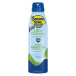 Banana Boat Ultra Defense MAX Skin Protect Clear, Broad Spectrum, Ultra Mist Sunscreen Spray, SPF 100, 6Oz, Blue Cyan