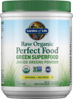 Garden of Life Raw Organic Perfect Food Green Superfood Juiced Greens Powder - Original Stevia-Free, 30 Servings, Non-Gmo, Gluten Free Whole Food Dietary Supplement, Alkalize, Detoxify, Energize