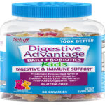 Digestive Advantage Kids Daily Probiotic Gummies, Natural Fruit Flavors - 80 Gummies