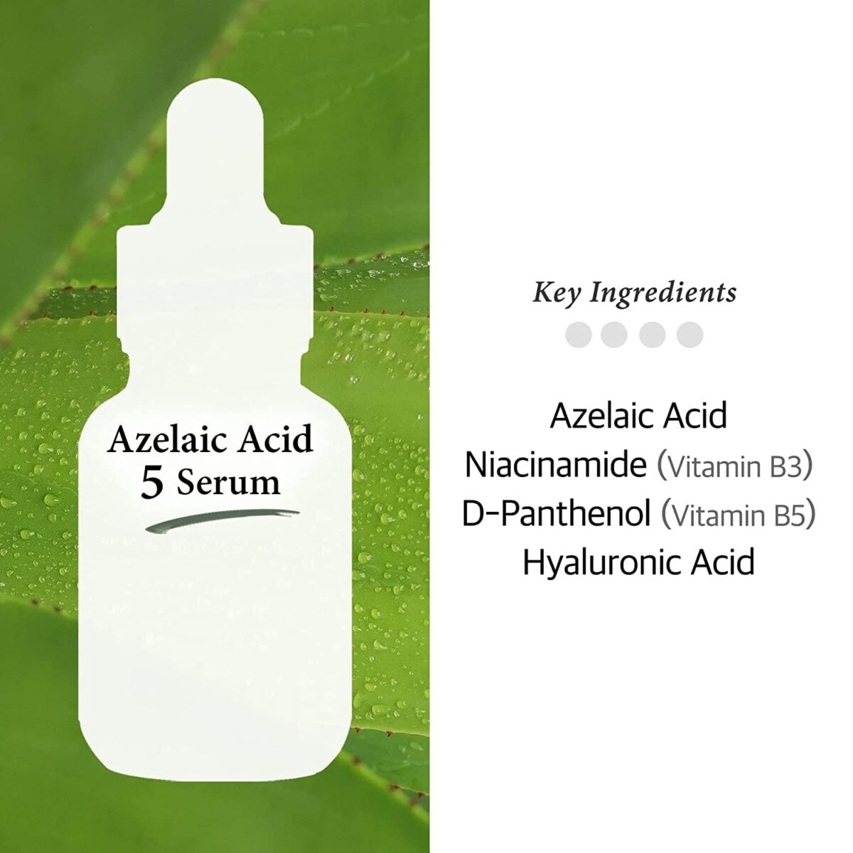 Azelaic Acid 5% Facial Serum with Niacinamide - Fast Rosacea Skin Care Product + Reduce Cystic Acne Scar + Redness Relief Face + Pimple Pigmentation Blackhead, 1 Fl Oz (30Ml) (5% Azelaic Acid) Cos De BAHA