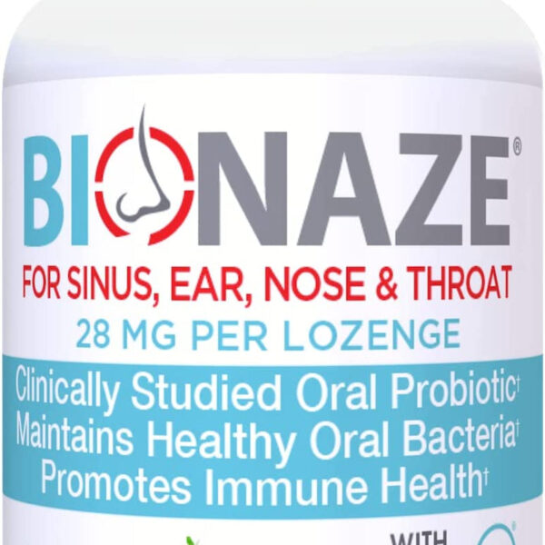 Bionaze Oral Probiotic K12 for Sinus, Tonsil Stones, Bad Breath, Post Nasal Drip, Throat, Mouth, Teeth & Digestion - Improve Oral & Upper Respiratory Health with Clinically Proven BLIS K12 & BL-04