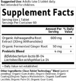 Garden of Life Organic Ashwagandha Stress, Mood & Energy Support Supplement with Probiotics & Ginger Root for Digestion - Mykind Organics - Vegan, Gluten Free, Non GMO – 2 Month Supply, 60 Tablets - Free & Fast Delivery