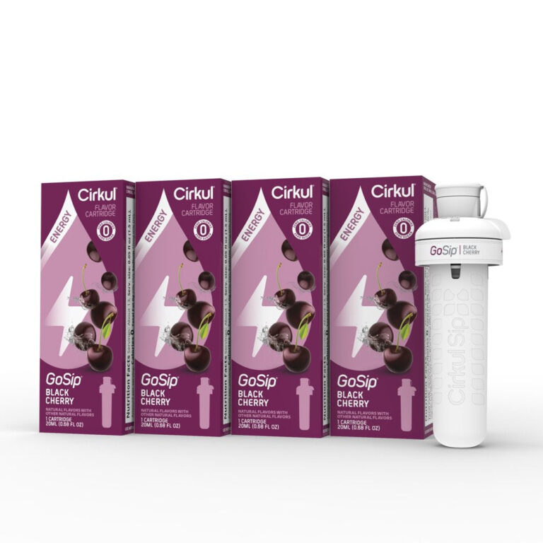 Cirkul Gosip Black Cherry Flavor Cartridge, Drink Mix, 4-Pack