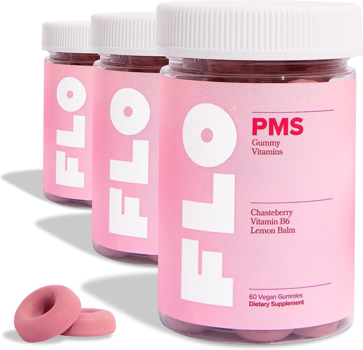 FLO PMS Vitamins Capsule for Women, 30 Servings (Pack of 1) - Proactive PMS Relief - Targets Hormonal Acne, Bloating, Cramps, & Mood Swings with Chasteberry, Vitamin B6, & Lemon Balm