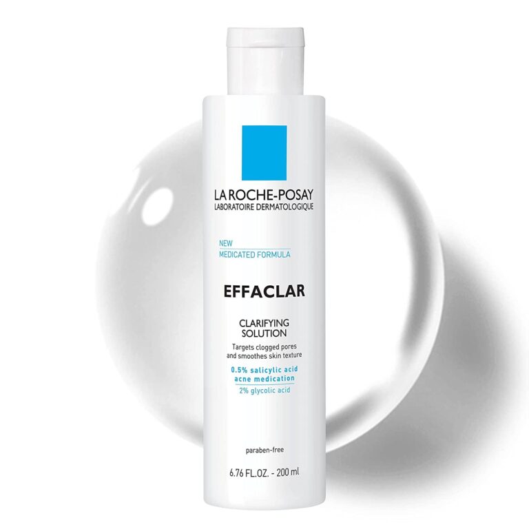 La Roche-Posay Effaclar Clarifying Solution Acne Toner with Salicylic Acid and Glycolic Acid, Pore Refining Oily Skin Toner, Gentle Exfoliant to Unclog Pores and Remove Dead Skin Cells - Free & Fast Delivery