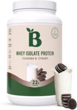 "Bloom Nutrition Chocolate Whey Isolate Protein Powder - The Ultimate Post-Workout Recovery Drink for a Healthy Gut - Low Carb, Keto-Friendly, and Zero Sugar Added!"