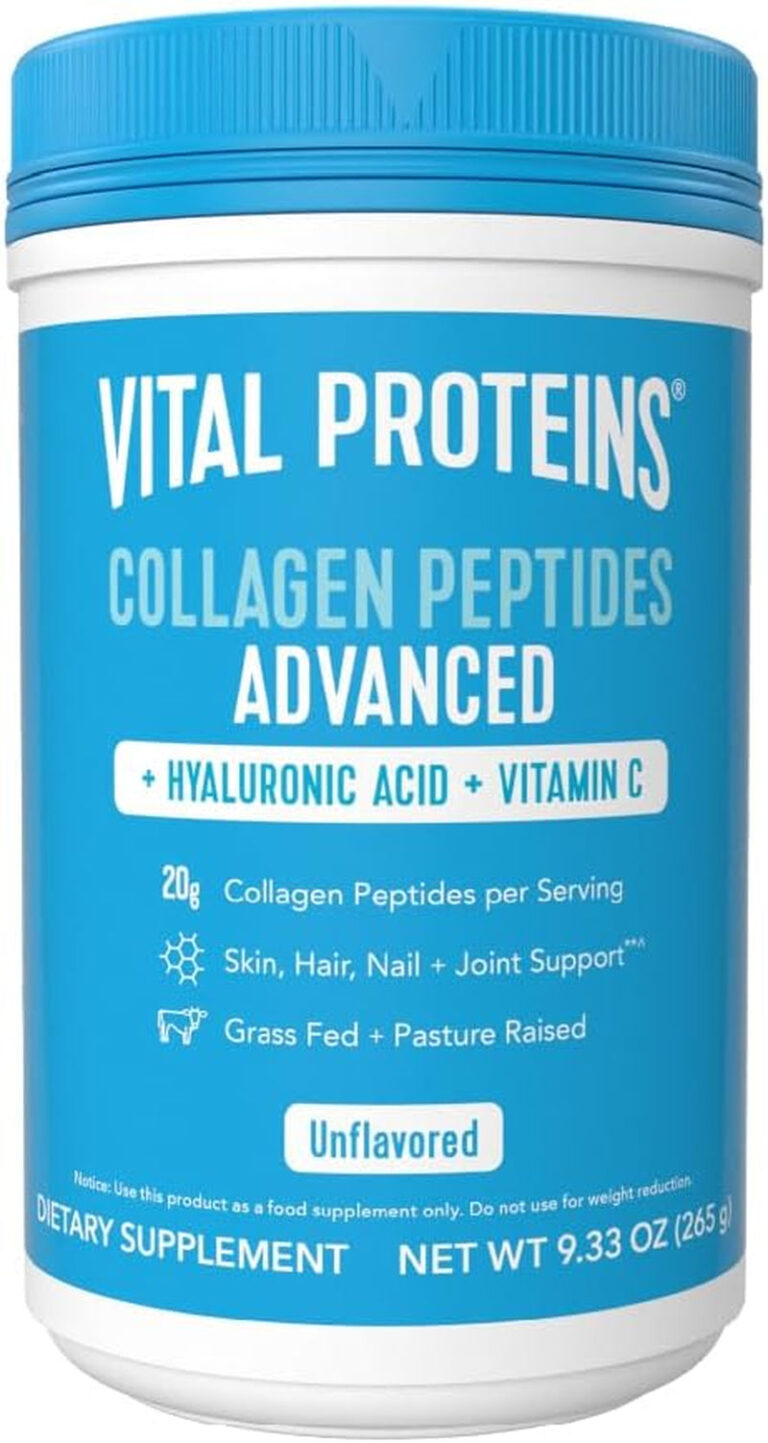 "Vital Proteins Collagen Peptides Powder - Hyaluronic Acid, Vitamin C - 20 Oz"