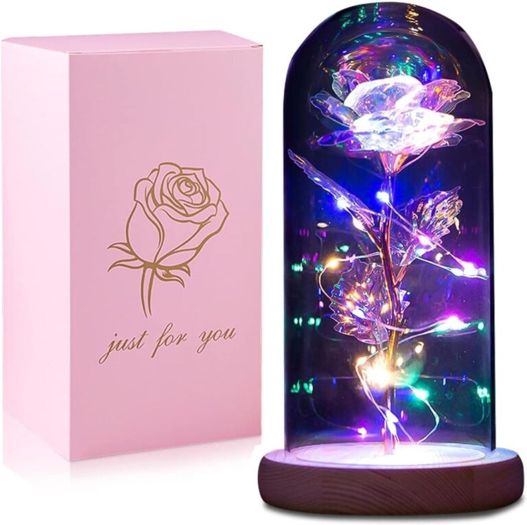 "Enchanting Rainbow Galaxy Glass Flowers - Perfect Gifts for Women on Christmas, Birthdays, and Special Occasions!"