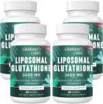 2400MG Liposomal Glutathione | Max Absorption | Glutathione Supplement with Hyaluronic Acid, Resveratrol, L - Glutathione Reduced, Non - GMO Antioxidant for Aging Defense, Energy, 60 Softgels