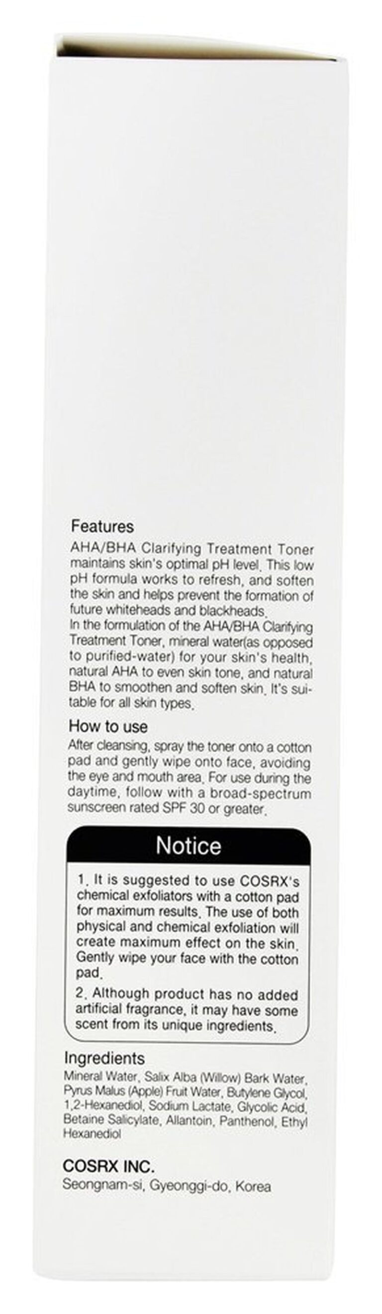 COSRX AHA/BHA Clarifying Treatment Toner, 5.07 Oz - Fast Delivery