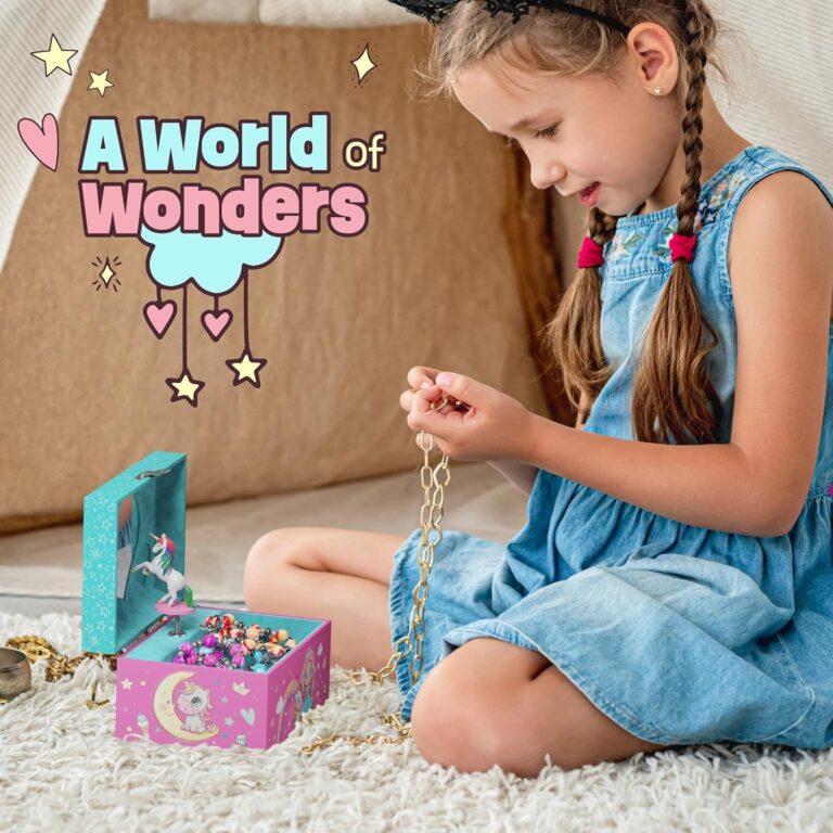 "Enchanting Unicorn Musical Jewelry Box for Little Girls - Perfect Unicorn Gift for Ages 3-8 - Sparkle and Delight with this Young Princess Unicorn Toy - Ideal Christmas Present - Magical Music Included"