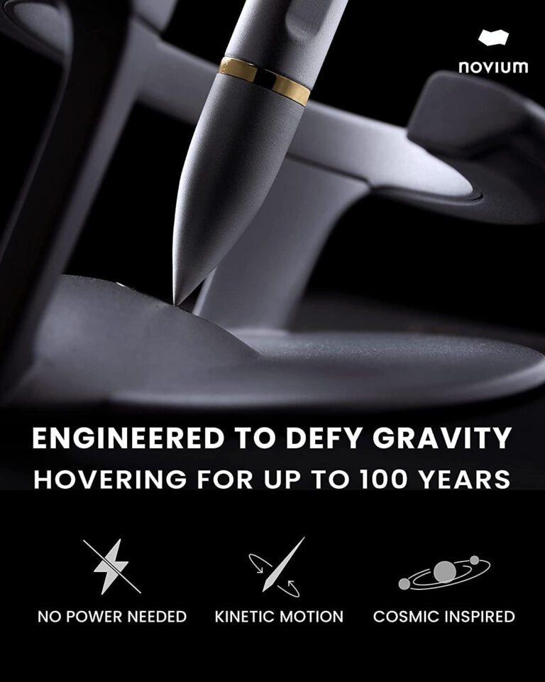 "Introducing the Novium Hoverpen Interstellar Edition: The Ultimate Futuristic Luxury Pen Crafted with Aerospace Alloys for a Sleek Desk Aesthetic.