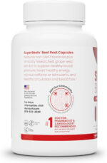 Superbeets Beet Root Capsules Quick Release 1000Mg - Supports Nitric Oxide Production, Blood Pressure – Clinically Studied Antioxidants 90 Count Non-Gmo Powder