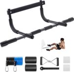 Ally Peaks Pull up Bar for Doorway | Thickened Steel Max Limit 440 Lbs Upper Body Fitness Workout Bar| Multi-Grip Strength for Doorway | Indoor Chin-Up Bar Fitness Trainer for Home Gym Portable