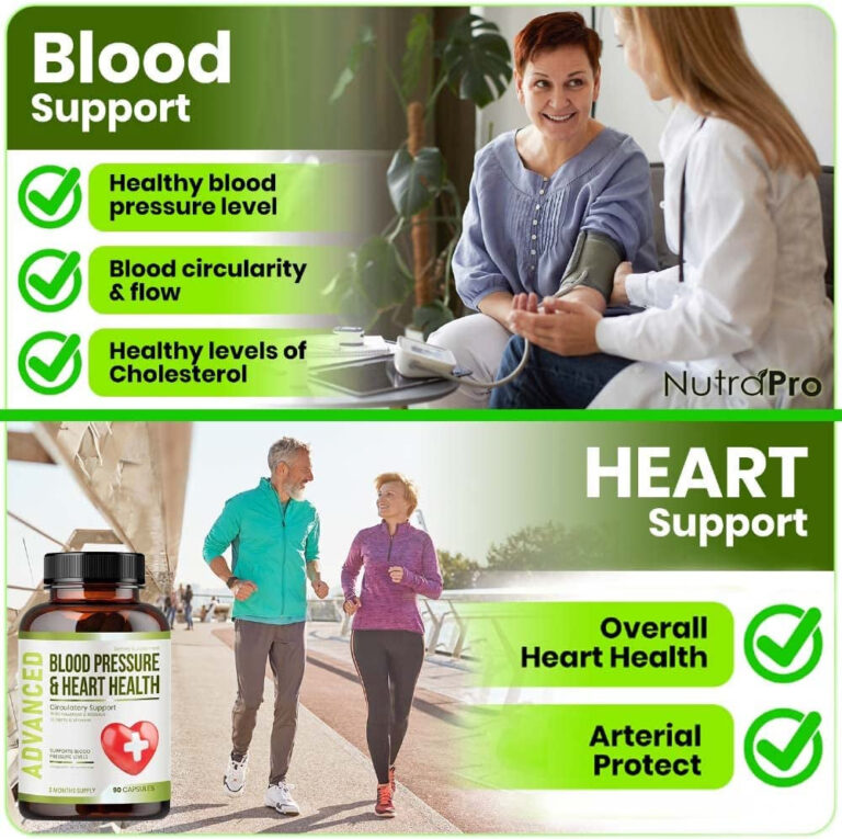 Heart Health Blood Pressure Support Supplement - Support Blood Pressure & Healthy Circularity Naturally with Hawthorn Berry & Hibiscus.Vitamins Pills for Healthy Hypertension (BP) & Healthy Heart.