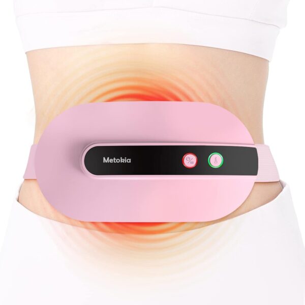 "Ultimate Portable Heating Pad for Quick Pain Relief - 3 Heat Levels, 3 Vibration Massage Modes - Perfect for Women and Girls - Fast Electric Heating - Stylish Pink Design"