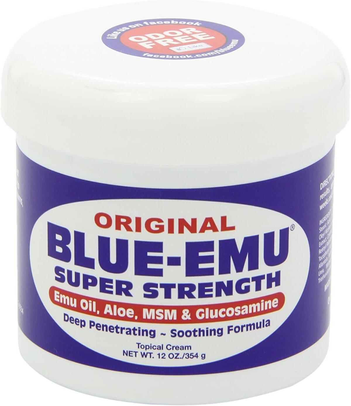 Blue Emu Muscle and Joint Deep Soothing Original Analgesic Cream, 1 Pack 12Oz,00234