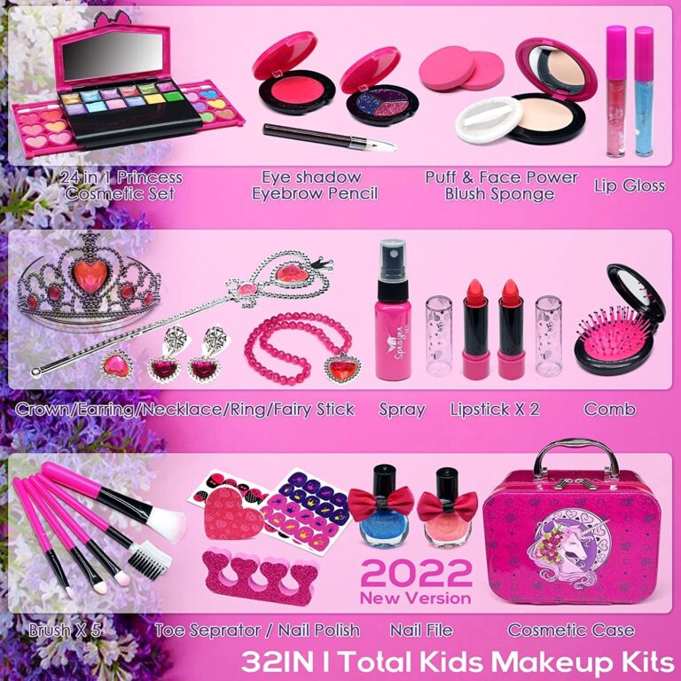 "Princess Glamour Makeup Set - Safe and Non-Toxic Kids Makeup Kit for Girls, Perfect Christmas and Birthday Gift for Little Princesses Ages 3-12"