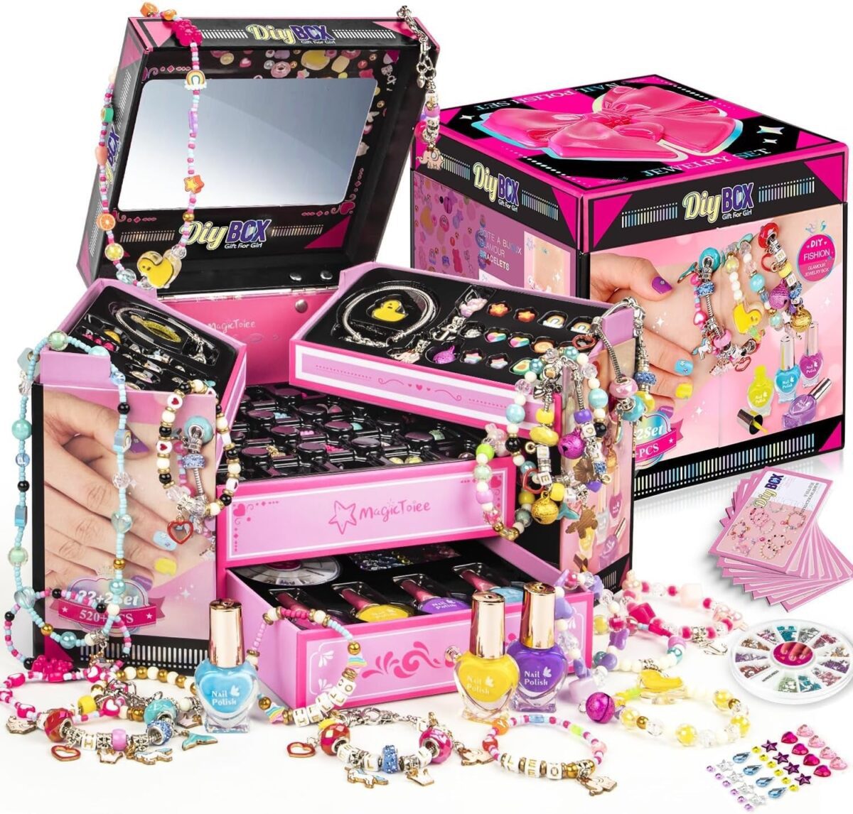 "Princess Glamour Makeup Kit for Girls - Perfect Christmas Birthday Gift! Includes Washable Cosmetics, Stylish Bag, and Beauty Essentials for Ages 4-10"