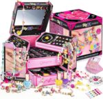 "Princess Glamour Makeup Kit for Girls - Perfect Christmas Birthday Gift! Includes Washable Cosmetics, Stylish Bag, and Beauty Essentials for Ages 4-10"