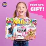 "Ultimate Foot Spa Kit for Girls - Pamper Your Feet with Funkidz Pedicure Set! Includes Inflatable Foot Tub, Nail Polish Supplies, and More for the Perfect Sleepover Party Experience!"