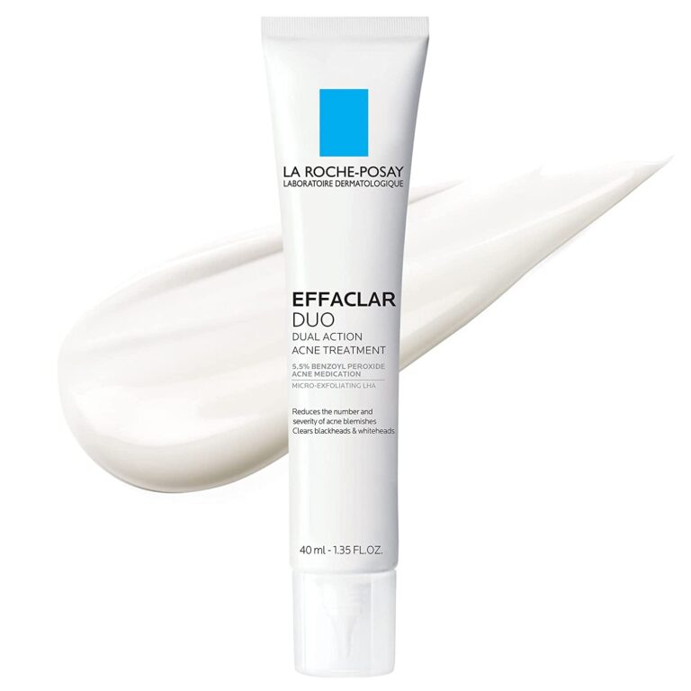 La Roche-Posay Effaclar Duo Dual Action Acne Spot Treatment Cream with Benzoyl Peroxide Acne Treatment, Blemish Cream for Acne and Blackheads, Lightweight Sheerness, Safe for Sensitive Skin - Free & Fast Delivery