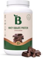 "Bloom Nutrition Chocolate Whey Isolate Protein Powder - The Ultimate Post-Workout Recovery Drink for a Healthy Gut - Low Carb, Keto-Friendly, and Zero Sugar Added!"