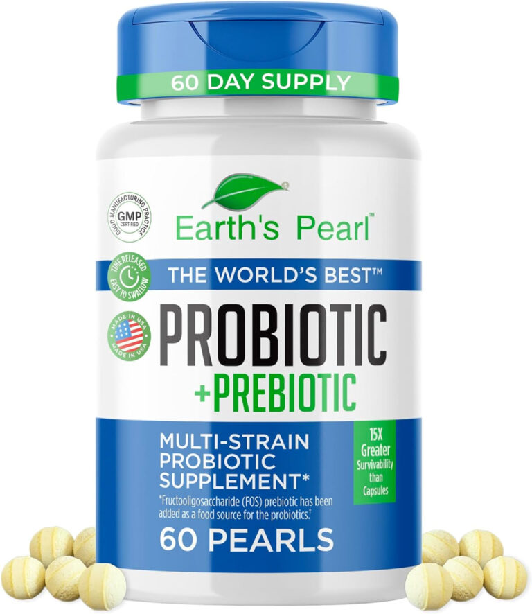 Probiotic Pearls for Women and Men - Kids Probiotic with Prebiotic Fiber - Daily Probiotic for Women and Men - 60-Day Supply of Prebiotics and Probiotics for Women and Men Probiotic