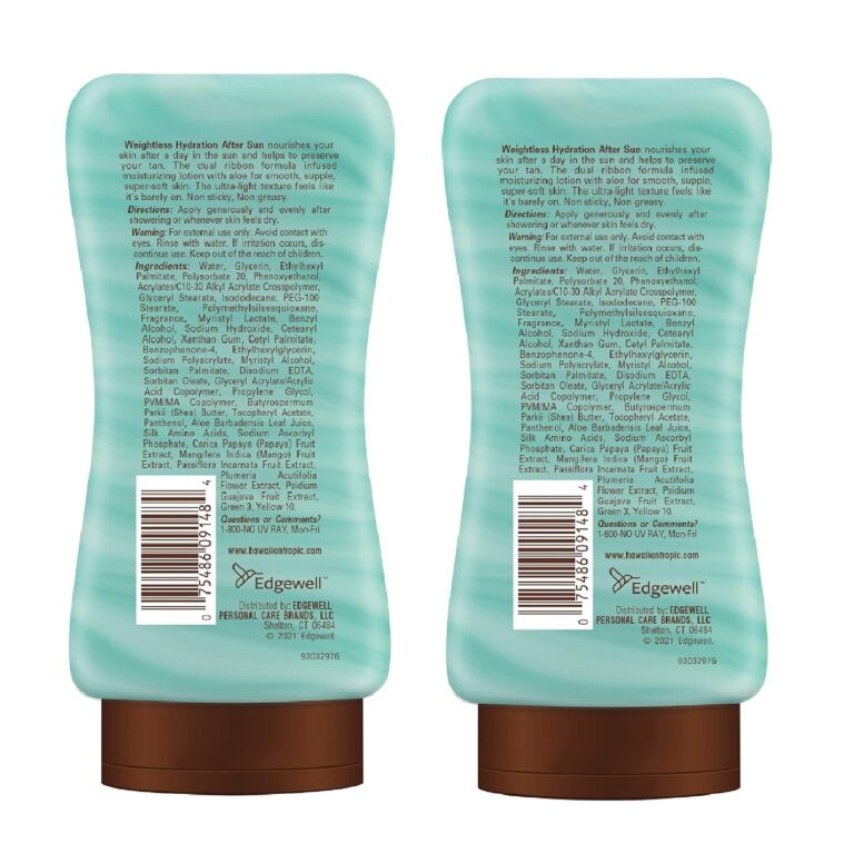 "Hydrating Hawaiian Tropic After Sun Lotion Duo - 6 Fl Oz Each"