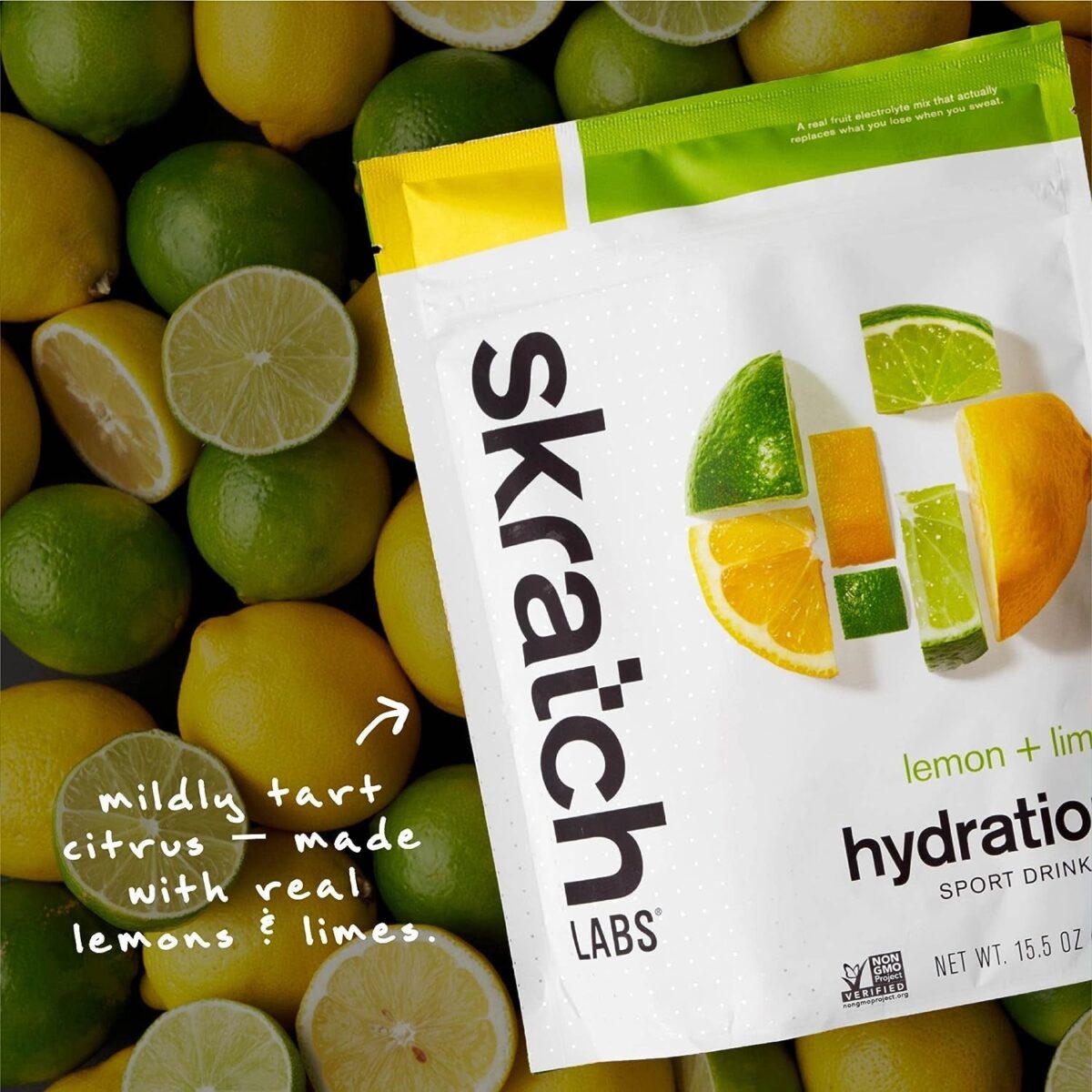 "Boost Your Performance with Skratch Labs Hydration Powder - Energizing Electrolytes for Exercise and Endurance - Refreshing Lemon + Lime Flavor - 20 Servings of Non-GMO, Vegan, and Kosher Goodness!"