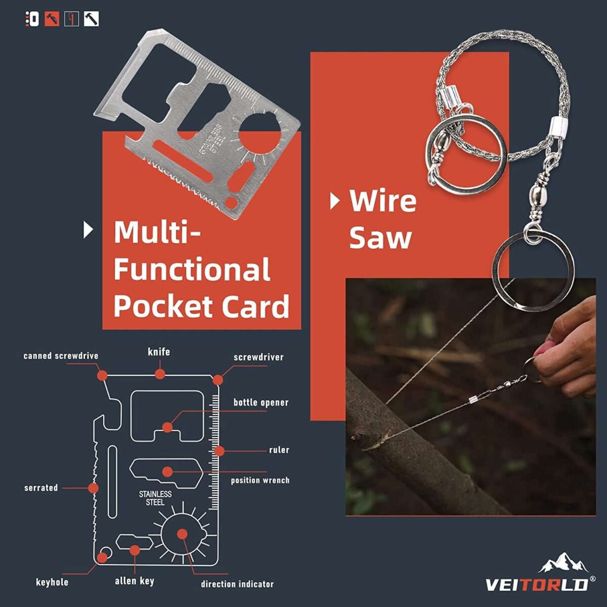 "Ultimate Survival Kit: The Perfect Gift for Adventurous Men - 12-in-1 Gear and Equipment Set for Fishing, Hunting, and More! Ideal for Christmas, Birthdays, and Stocking Stuffers!"