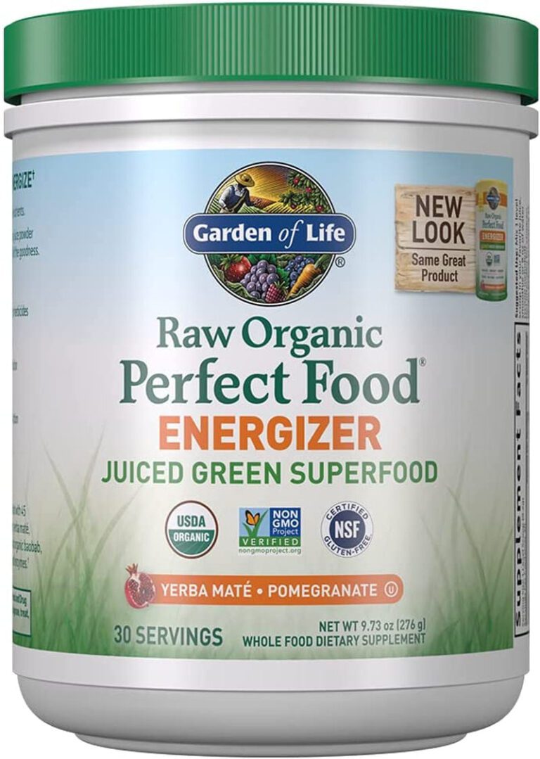 "Revitalize Your Body with Garden of Life Raw Organic Perfect Food Energizer! 30 Servings of Green Superfood Powder with Probiotics, Gluten-Free and Packed with Nutrient-Rich Whole Food Greens Supplements!"