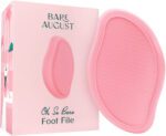 "Get Beautifully Soft Feet with the Bare August Glass Foot File - Callus Remover, Heel Scraper, and In-Shower Foot Scrubber - Say Goodbye to Dead Skin with this Pedicure Foot Buffer!"