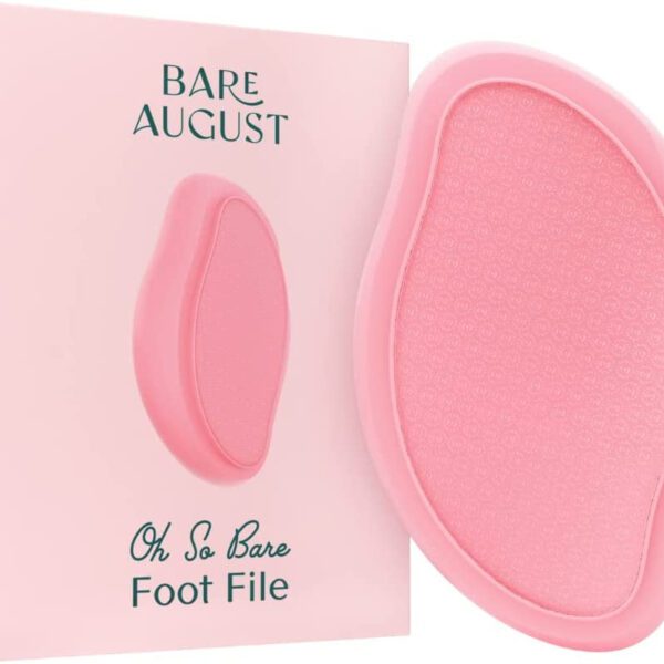 "Get Beautifully Soft Feet with the Bare August Glass Foot File - Callus Remover, Heel Scraper, and In-Shower Foot Scrubber - Say Goodbye to Dead Skin with this Pedicure Foot Buffer!"