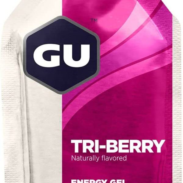 "Boost Your Performance with GU Energy Original Sports Nutrition Energy Gel - Tri-Berry Flavor, 8-Count Pack!"