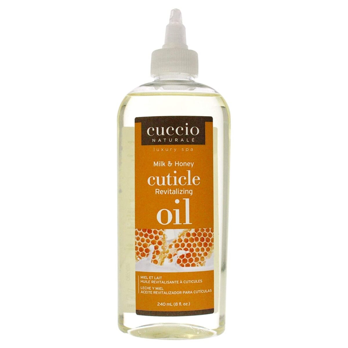 Cuccio Naturale Revitalizing- Hydrating Oil for Repaired Cuticles Overnight - Remedy for Damaged Skin and Thin Nails - Paraben /Cruelty-Free Formula - Milk and Honey - 2.5 Oz