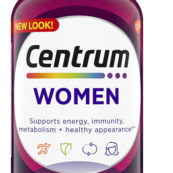 Centrum Multivitamin for Women, Multivitamin/Multimineral Supplement with Iron, Vitamin D3, B Vitamins and Antioxidant Vitamins C and E, Gluten Free, Non-Gmo Ingredients - 250 Count