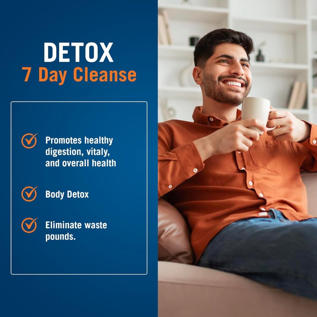 the Cleaner Detox, Powerful 7-Day Complete Internal Cleansing Formula for Men, Support Digestive Health, 52 Vegetarian Capsules