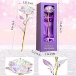 "Rainbow Rose Flower Gift Set: Perfect Mom Birthday & Christmas Present for Women - Ideal Gifts from Daughter, Son, and Grandchildren - Celebrate Mom, Wife, Grandma, and Anniversary with this Special Gift for Her!"