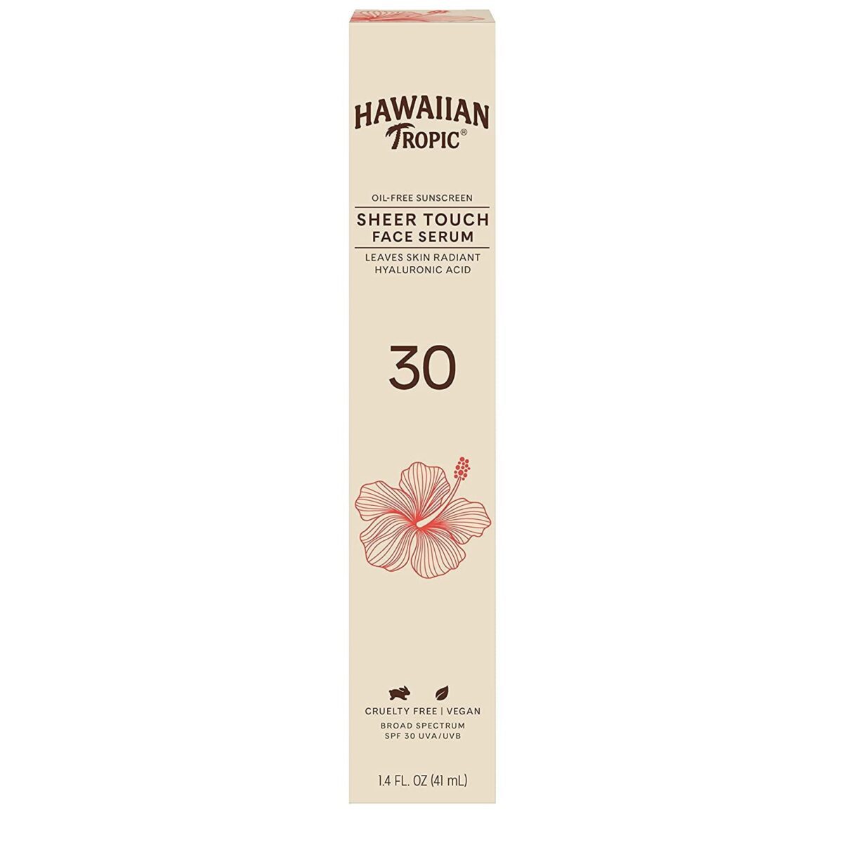 "Hydrating Hawaiian Tropic Face Serum SPF 30 with Hyaluronic Acid - Travel Size Sunscreen for Women and Men"